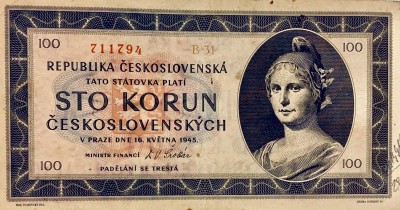 100 korun, 1945